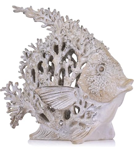 Figurine Mécanique En Bois Animal Marin - Sculpture Décorative Environ 20x15 Cm, Pour étagère, Bureau, Cheminée - 6