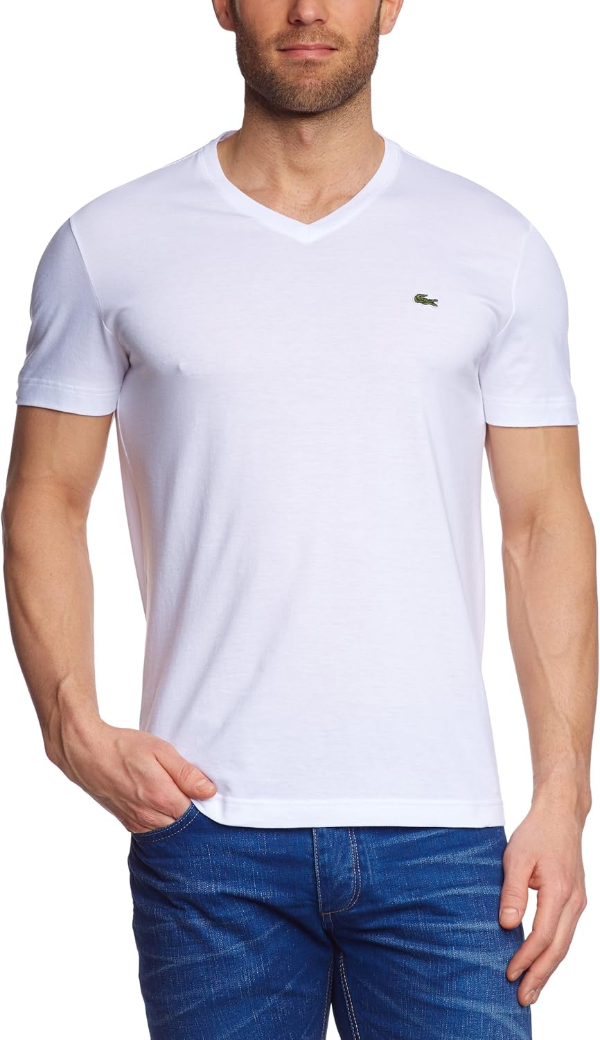 lacoste plain white t shirt