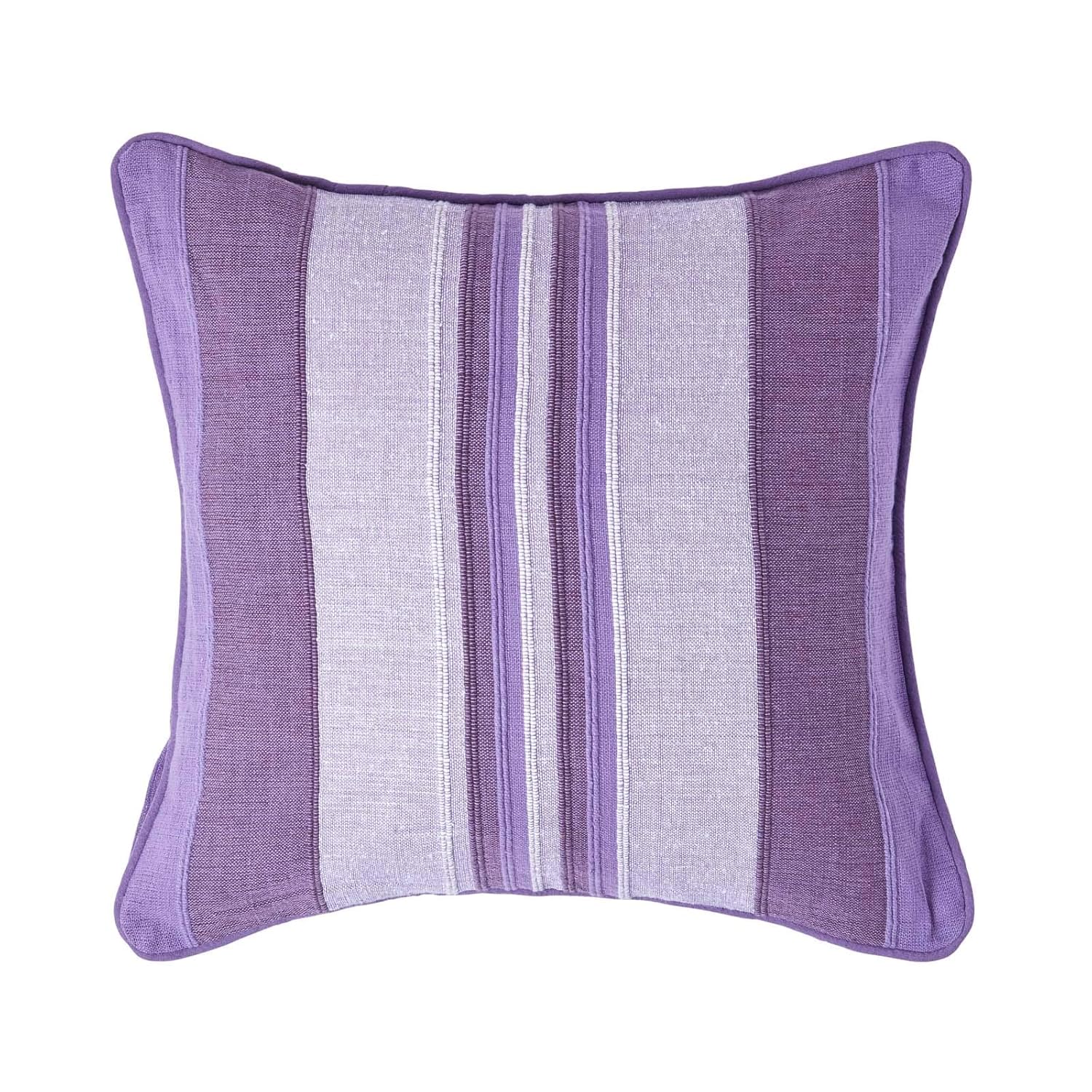 Homescapes Morocco Striped Cushion Cover 18 x 18 Inches Mauve Purple