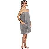 Arus Women's Bathrobe GOTS Certified Organic 100% Turkish Terry Cotton Robe Adjustable Closure Bath Wrap
