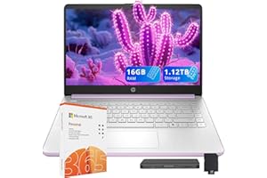 HP Stream 14" HD Business Laptop, Intel Processor N150, 16GB RAM, 1.12TB Storage (128GB UFS+1TB Docking Station Set), Intel G