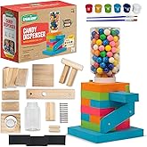 SparkJump Candy Dispenser Woodworking Kit – Complete STEM Building Kit for Kids with FSC-Certified Wood, Paints & Tools, DIY Gumball Machine Craft for Boys & Girls, Ages 6+