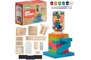 SparkJump DIY Wood Building Kits, STEM Woodworking Kit for Kids, Creative Fun Craft Projects, Great Gift for Boys & Girls (Candy Dispenser, 1-Pack)
