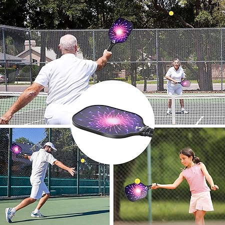 Amazon.com : OSHER Pickleball Paddle Graphite Pickleball Racket Honeycomb Composite Core Pickleball Paddle Set Ultra Cushion Grip Low Profile Edge Bundle ...