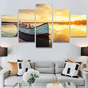 SIGNWIN 5 Panel Canvas Wall Art Modern Art...