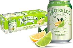 Waterloo Sparkling Water, Lemon-Lime Naturally Flavored, 12 Fl Oz Cans (Pack of 12) – Zero Calories and Zero Sugar or Sweeteners