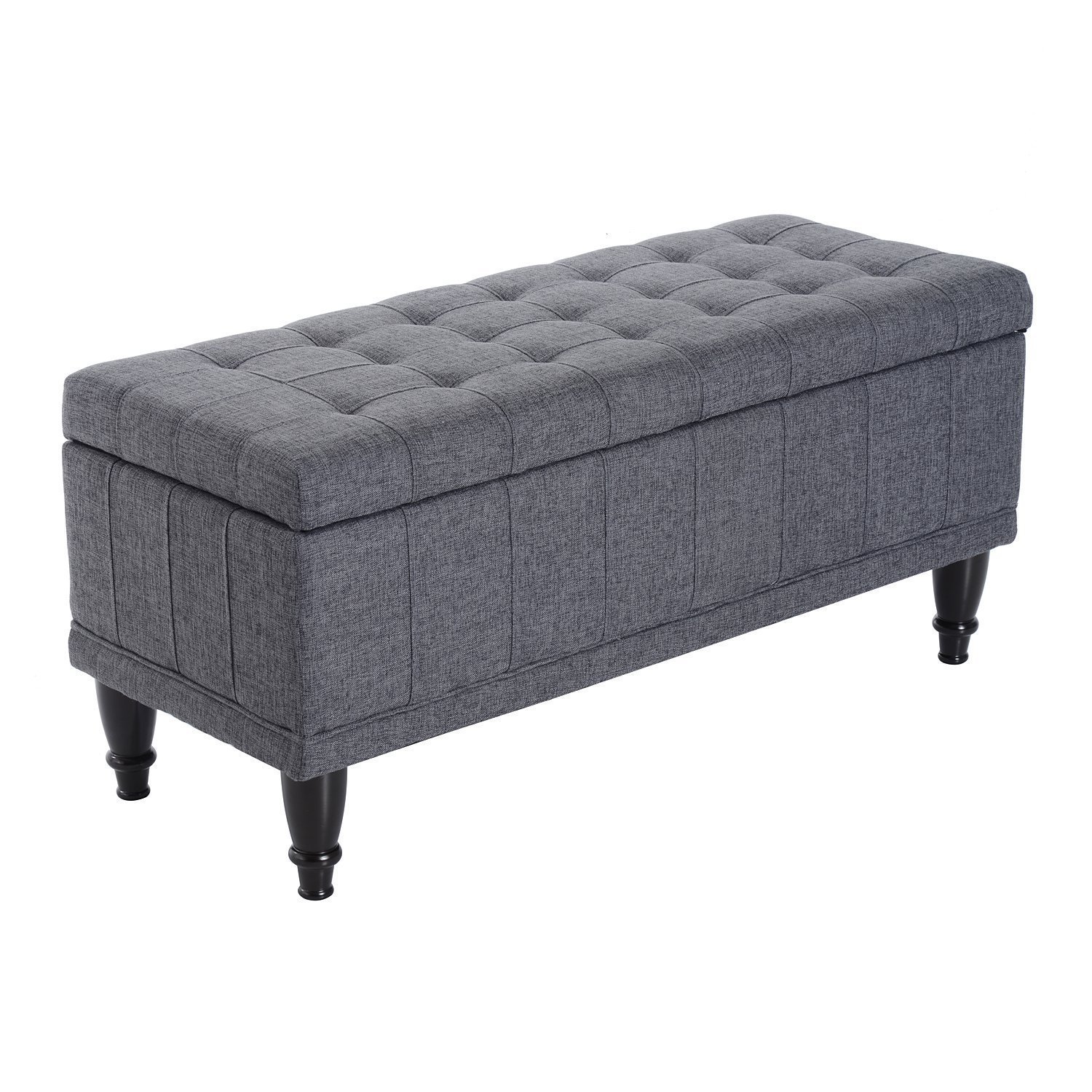 Best white armed storage ottoman bench