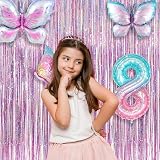 GREATRIL Pink Tinsel Curtain Backdrop 3.2 ft x 8.2 ft Pack of 2 view 6