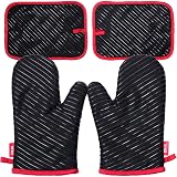 Silicone Ofenhandschuhe & Topflappen Set, Hitzebeständig Bis 500°C – Für Küche & Grill
