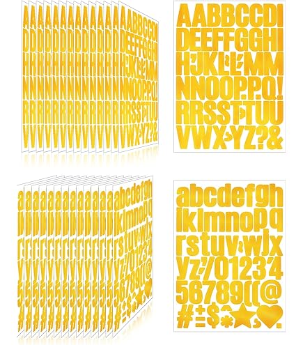 H2MTOOL 2 Inch Mailbox Numbers & Letters - 12 Sheets Vinyl Adhesive Stickers For Address Signs