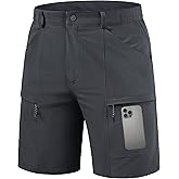 TACVASEN Men's Hiking Cargo Shorts 10" Quick Dry Lightweight Stretch Dress Shorts Outdoor Golf Travel with 5 Pockets