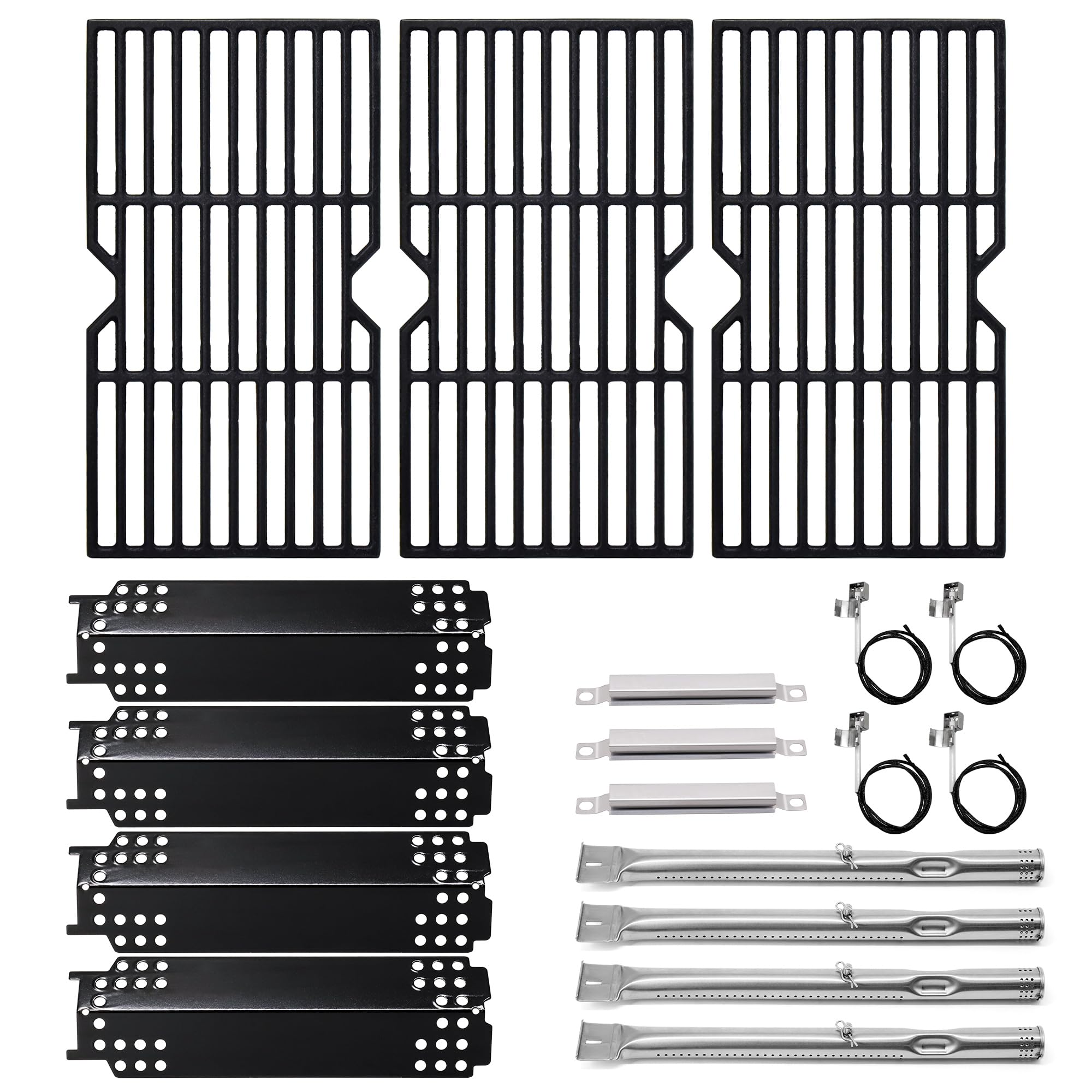 Photo 1 of Hipoilk Grill Replacement Parts for Charbroil 463436215, 463439915, 463436213, 463436214, G432-001N-W1 Cooking Grates, Heat Plates, Burners, Crossover Tube and Igniters for Char Broil Classic 4 Burner