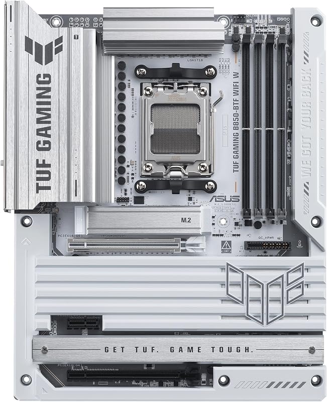 TUF GAMING B850-BTF WIFI W, Scheda Madre AMD ATX, Slot DDR5, Bianca