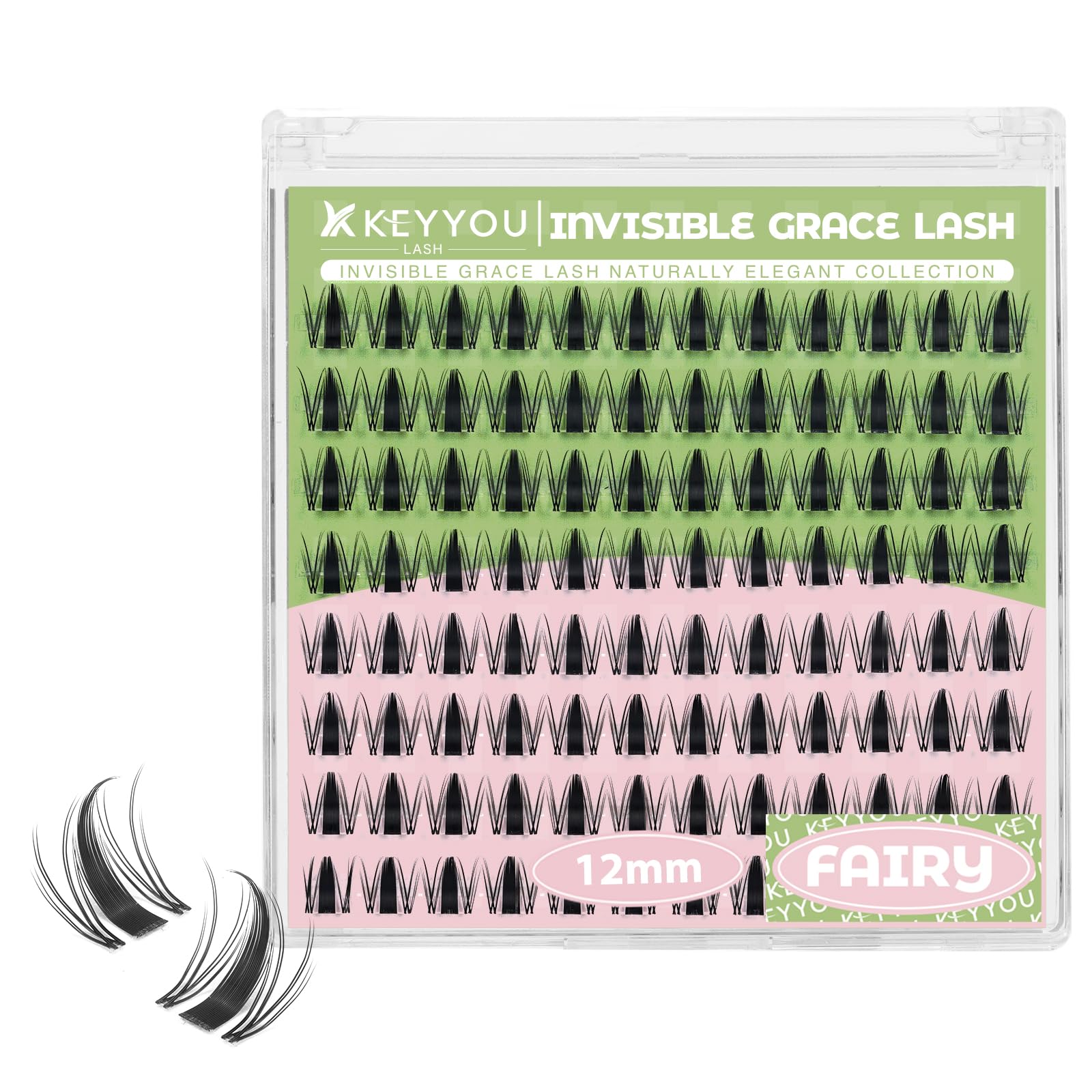 Photo 1 of *USED*
KEYYOU Fairy Lash Clusters 144Pcs D Curl 12MM Manga Lash Extension Eyelash Extension Wispy Natural Invisible Band Lash with Waterproof DIY Lash Extension at Home(Fairy-D-12MM)
