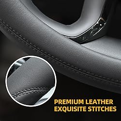 Valleycomfy Microfiber Leather Steering Wheel Cover