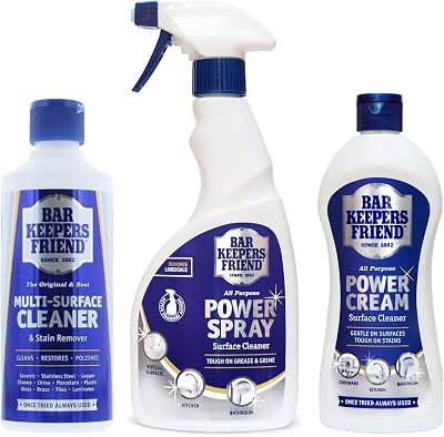 Bar Keepers Friend Bundle: Power Spray, Cream & Multi-Surface Cleaner