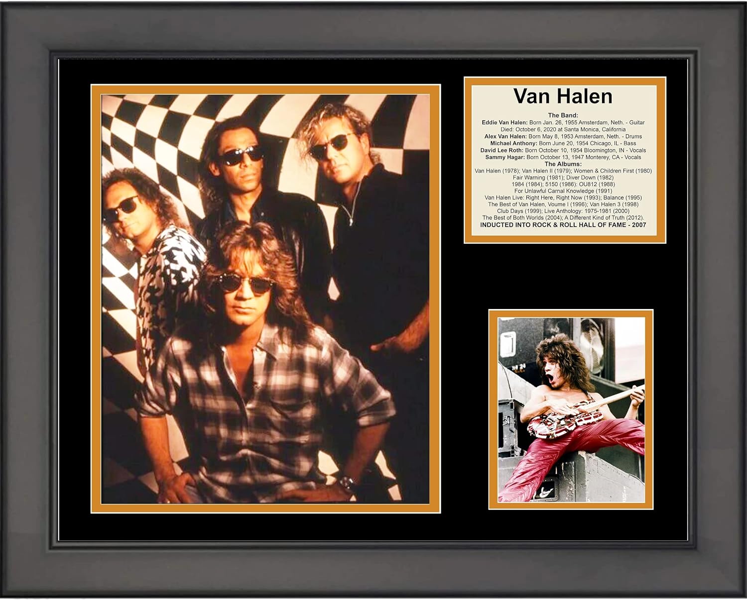Photographs - HOFSM.COM Hall of Fame Sports Memorabilia Framed Eddie Van Halen 12