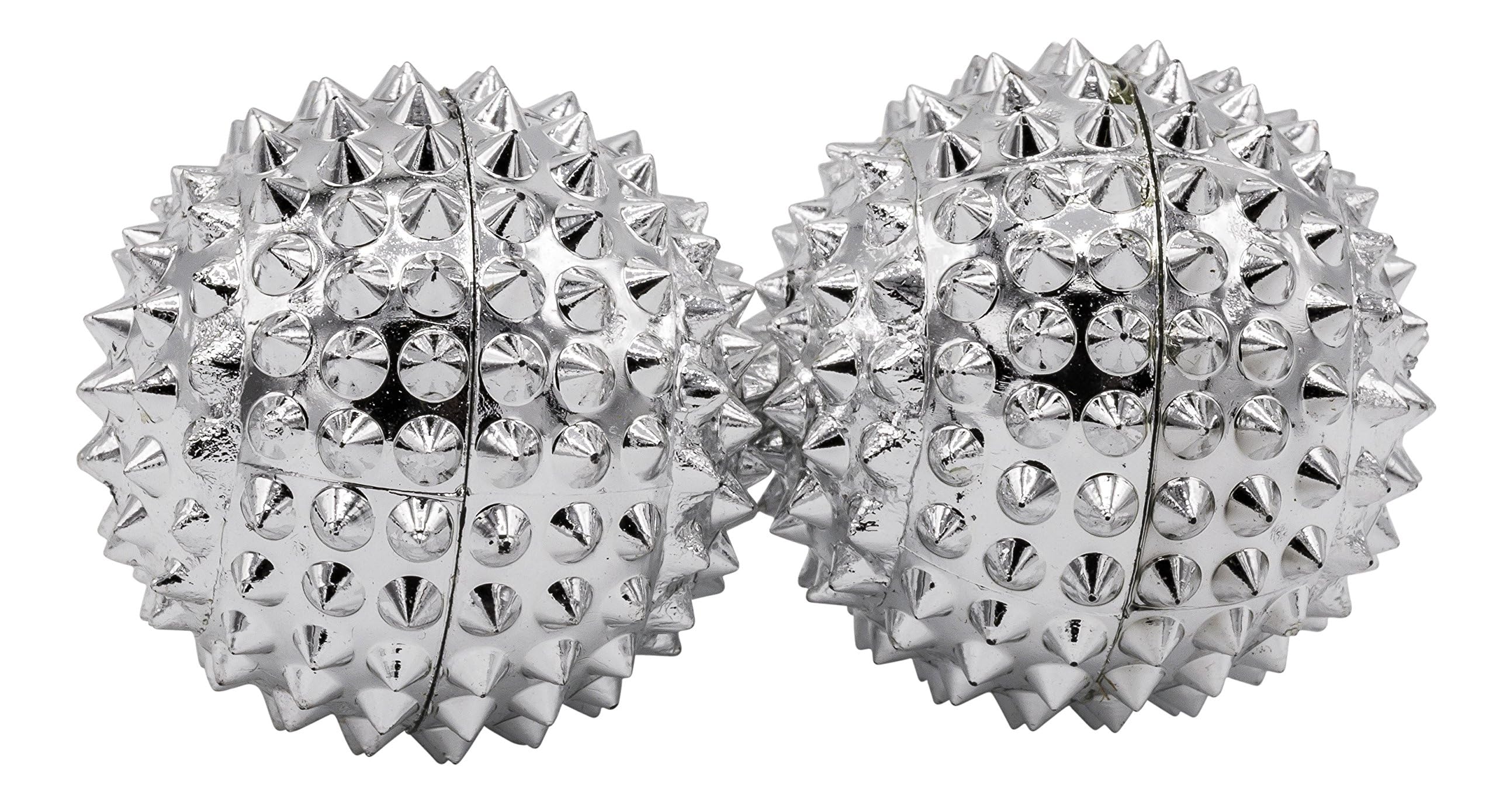 chi-enterprie Magnetic Acupuncture Massage Balls Set of 2 Silver 32mm Diameter