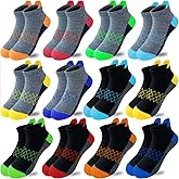 JAMEGIO Boy Socks 12 Pairs Ankle Athletic Sock for Kids Low Cut Sports Casual Sock