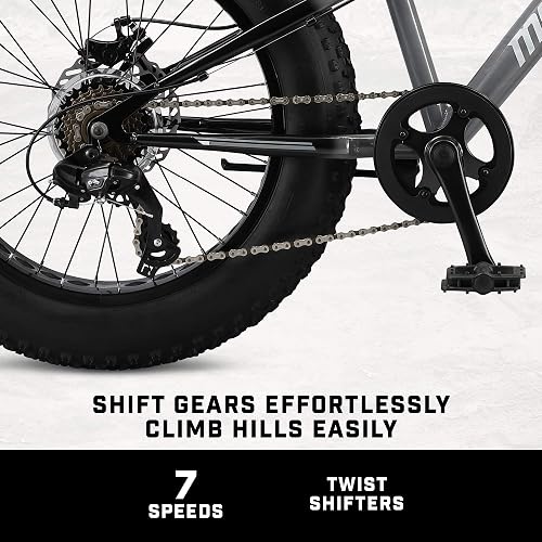 Mongoose Argus ST Fat Tire Mountain Bike for Kids Boys Girls, 20