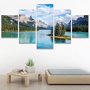 SIGNWIN 5 Panel Canvas Wall Art Modern Art...
