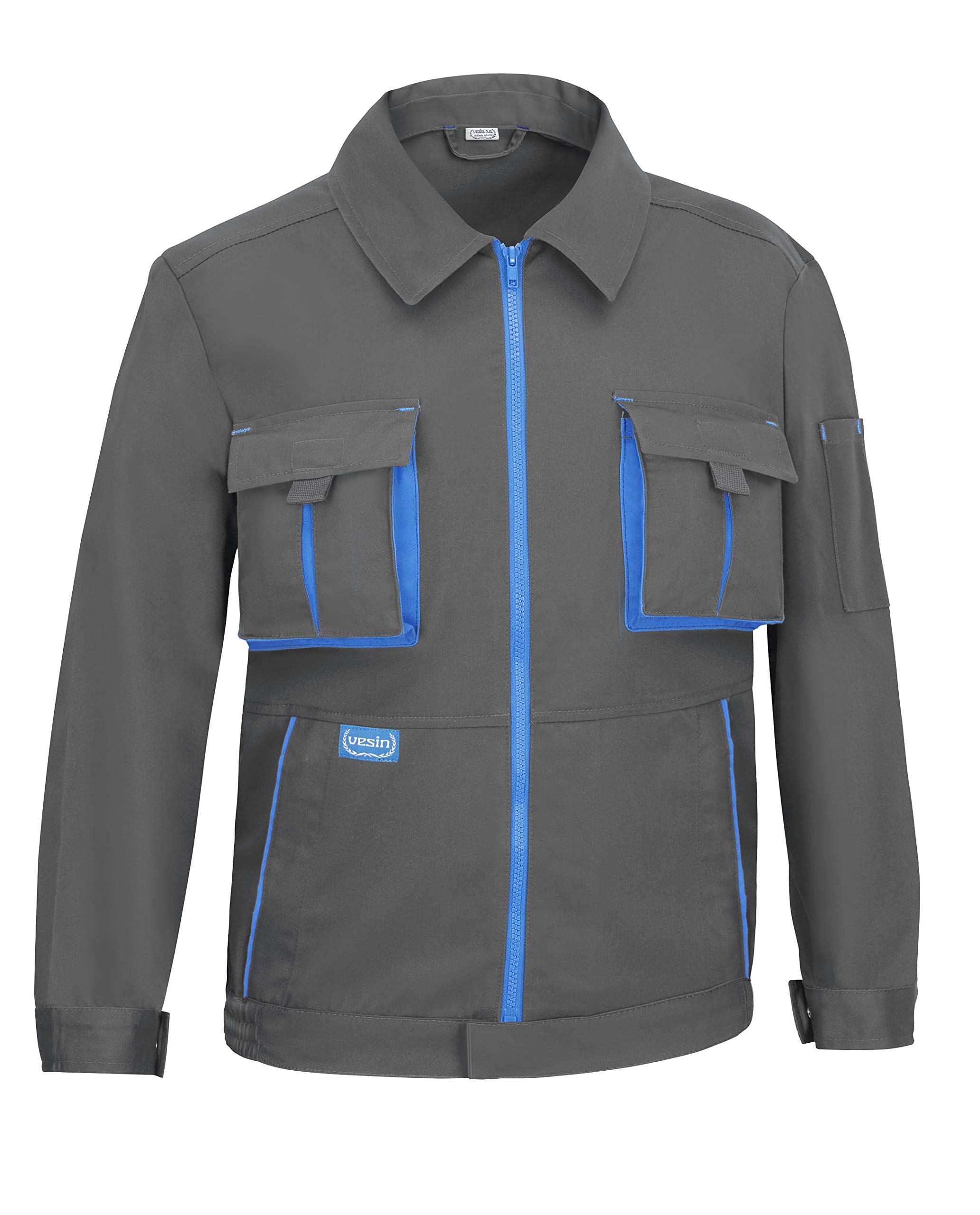 Vesin 170202920916 Jacket, Grey and Blue, 54