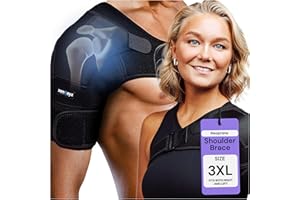 ZENKEYZ Neoprene Shoulder Brace - Black, 3XL - Compression Sleeve for Rotator Cuff Relief & Shoulder Support - Adjustable Arm Sling Immobilizer for Injury Recovery - Universal Fit Arm Brace