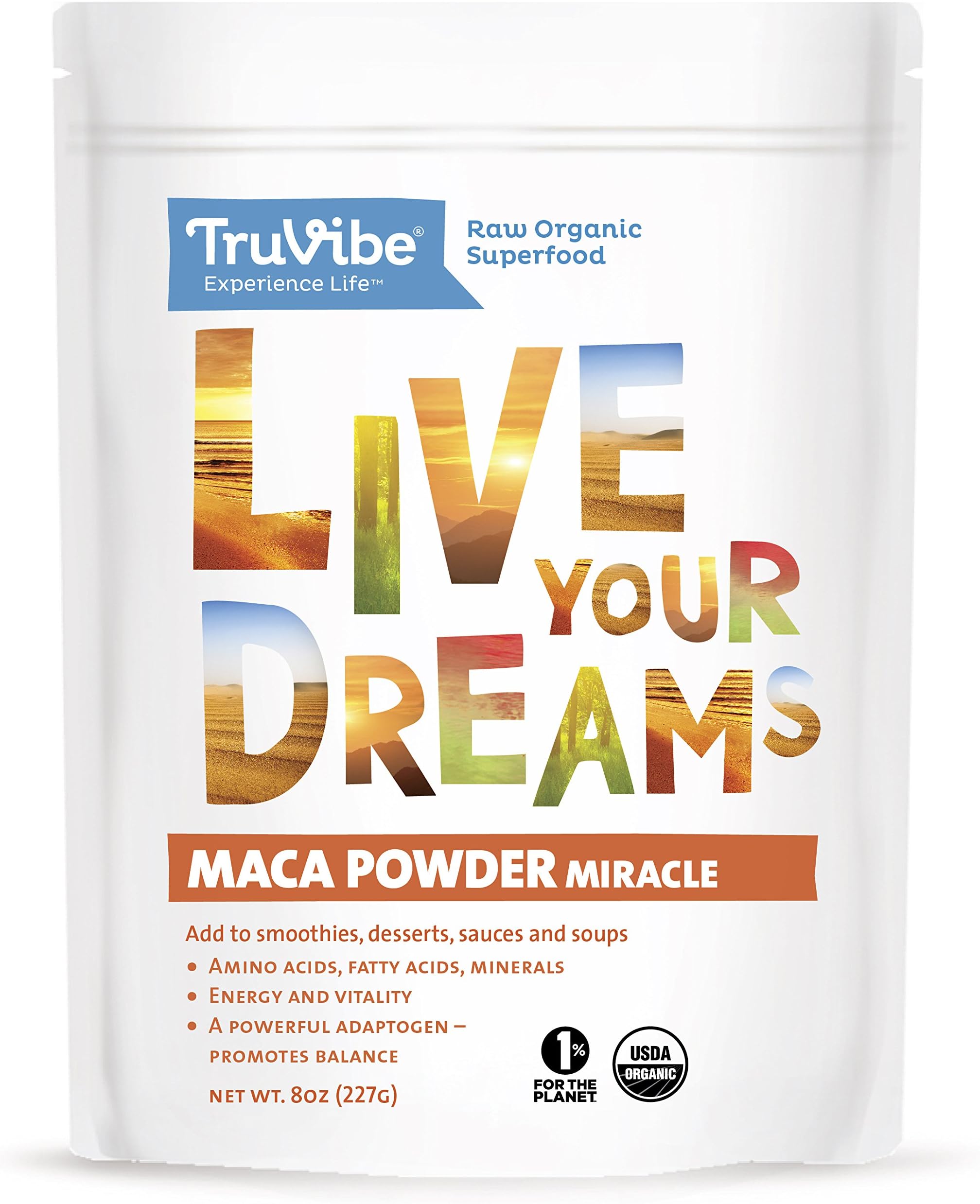 TruVibe - 100% Raw Organic Maca Powder - 8 oz (8oz)