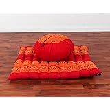 Leewadee Meditation Set: Zafu Cushion, Zabuton Mat, Kapok Fabric