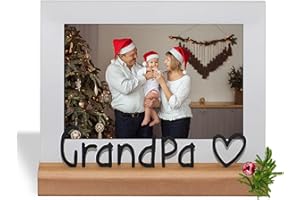 GEGUTON - Picture Frame Grandpa “4x6” - Wooden Frame, Picture Frame for Gift, Decorative Item, Father’s Day, Horizontal Display, Home Vintage, Family Picture, Cute Frames, Picture for Tabletop