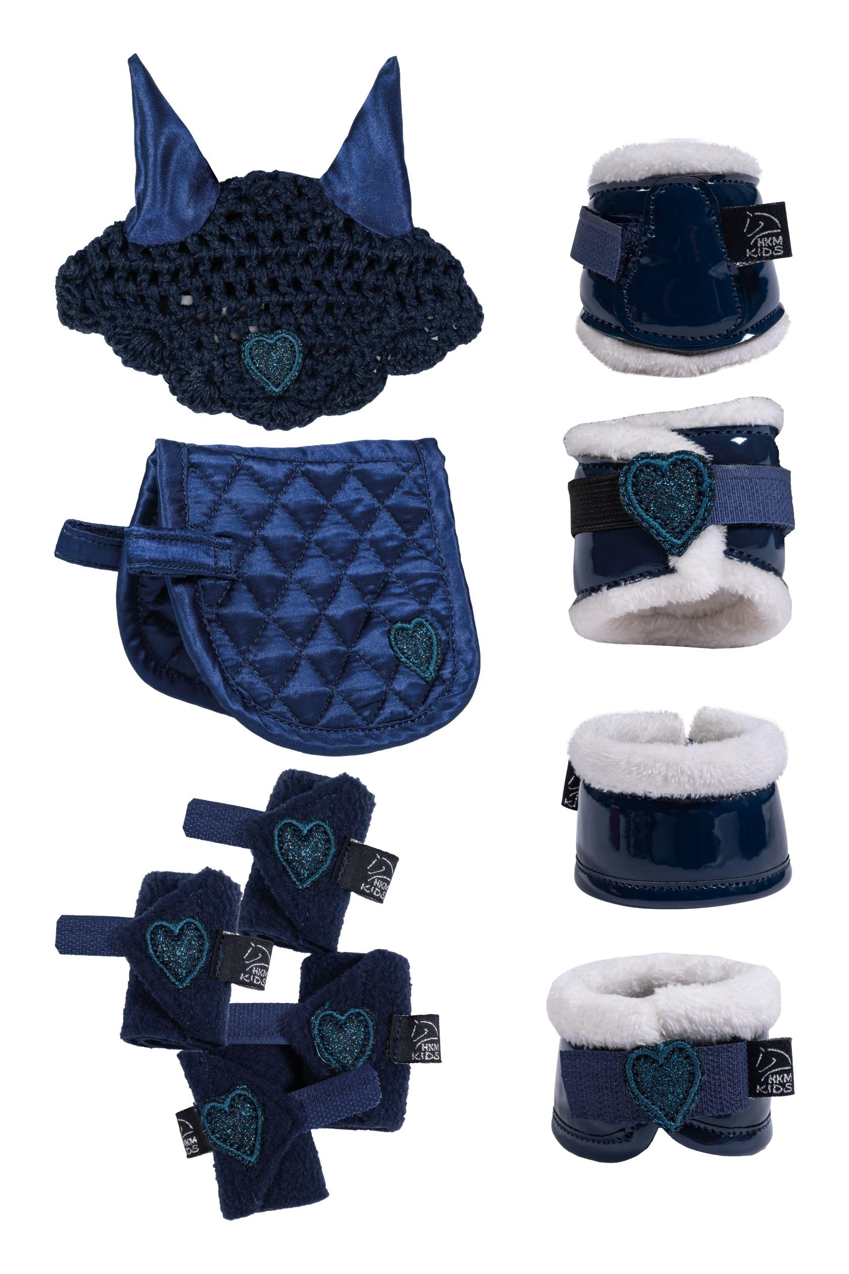 HKM Cuddle Pony Riding Set Dark Blue 135 mm