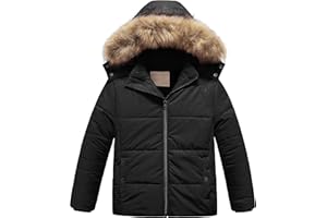 Chrisuno Girl's Water Resistant Winter Coats Warm Fleece Lined Outwear Ski Snow Jacket With Removable Hood