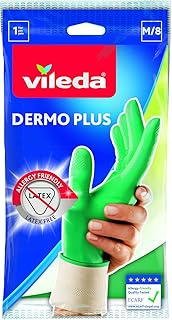 Vileda Dermo Plus/Sanft & Schonend Gummihandschuhe, latexfrei, Größe M, 1 Paar