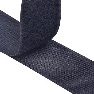 VELCRO Brand Black Sew-On Tape 50mm 1m Hook and Loop Continuous Length