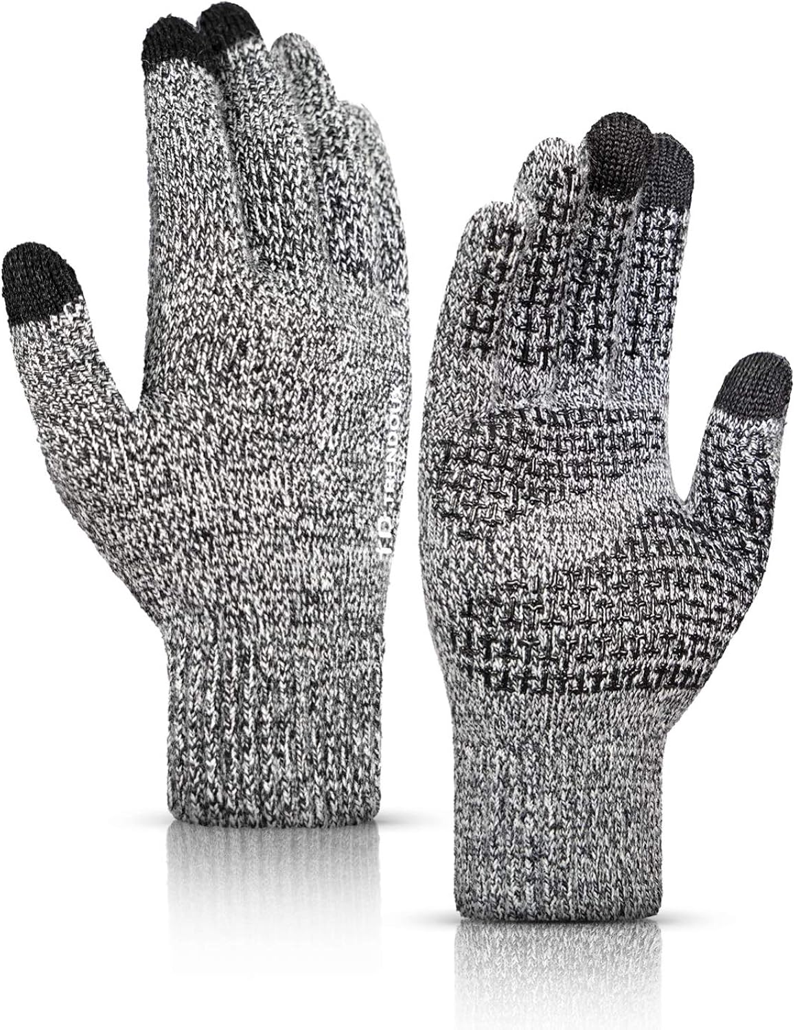 TRENDOUX Winter Gloves Men Women Unisex Touch Screen Glove - Non-slip Grip - Elastic Cuff - Knit Warm Stretchy Material