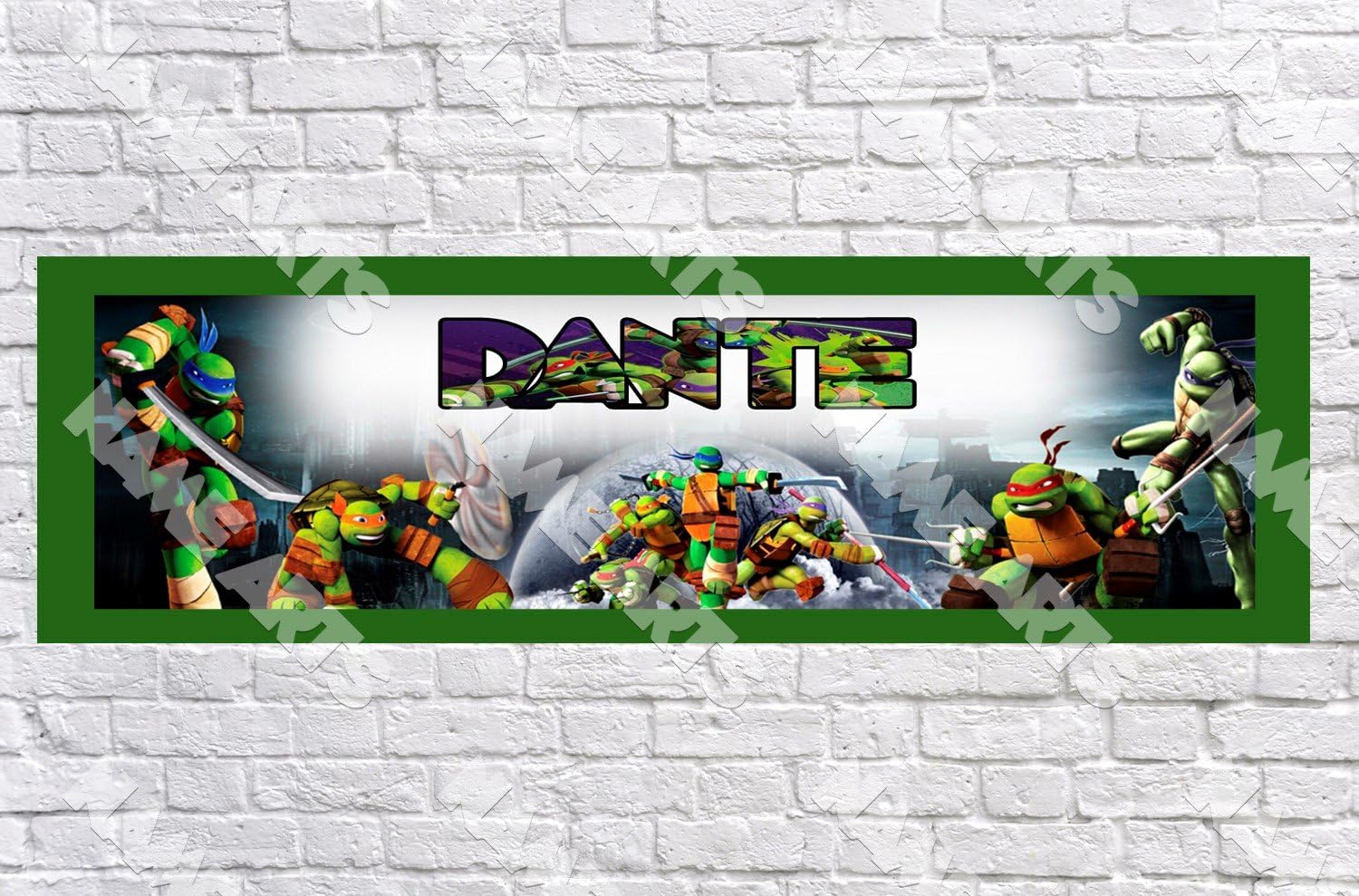 Amazon Com Personalized Customized Ninja Turtles Name Poster