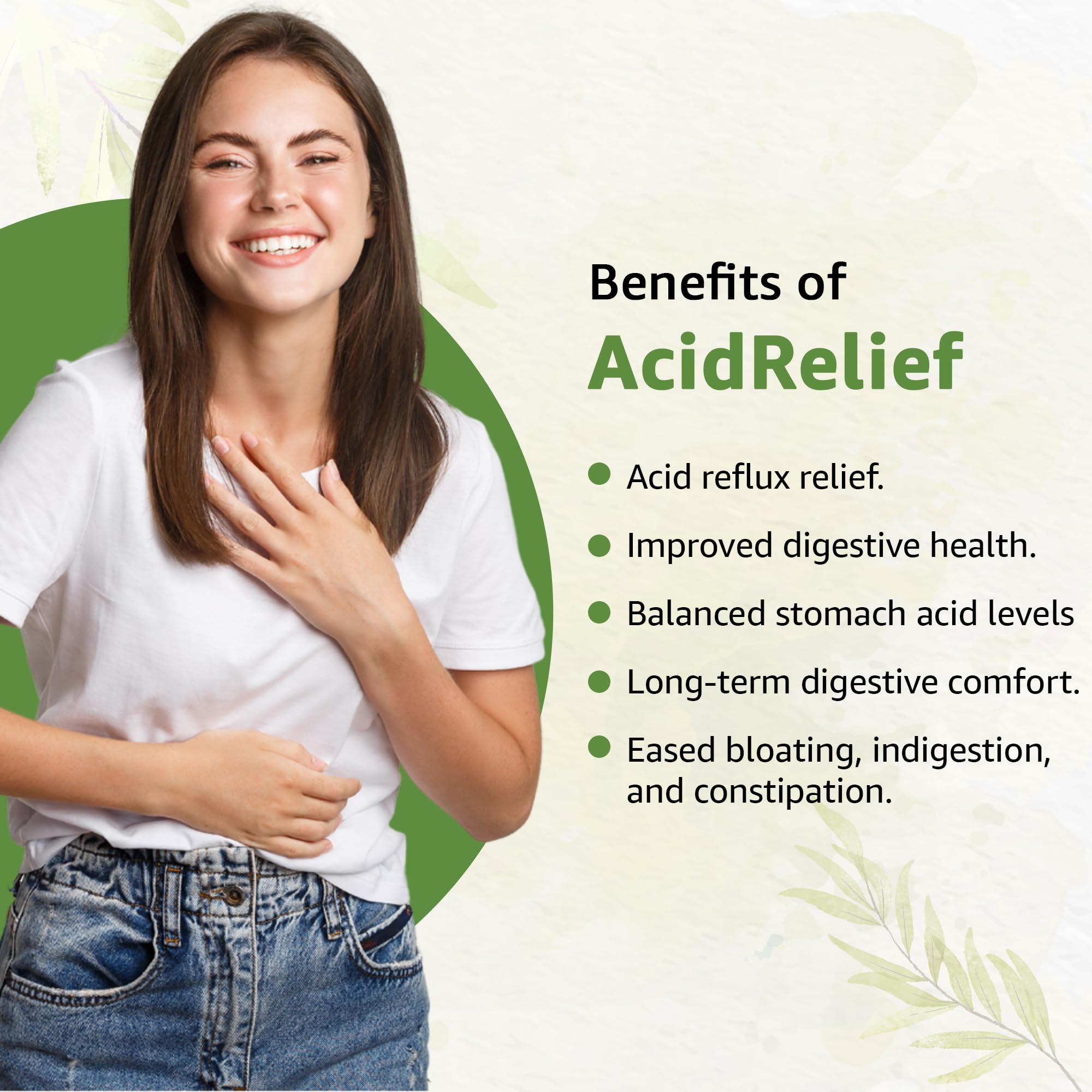 Bodymune AcidRelief Acid Tamer | Promotes Stomach Comfort & Digestive Wellness* | Organic Herbal Blend for Gut Health* | 60 Capsules | Made in USA, USDA Organic, Vegan, Non-GMO, Gluten-Free