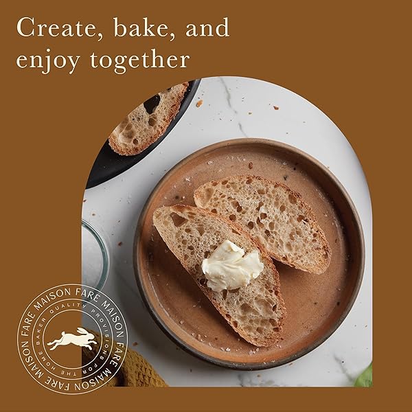 MAISON FARE SOURDOUGH BREADMAKING KIT – FAST-ACTIVATING STARTER, ARTISAN FLOUR MIX, ONLINE COMPANION – FOOLPROOF STEP BY STEP VIDEOS – BAKE 4 XL LOAVES WITH CLASSIC FRENCH FLAVOR