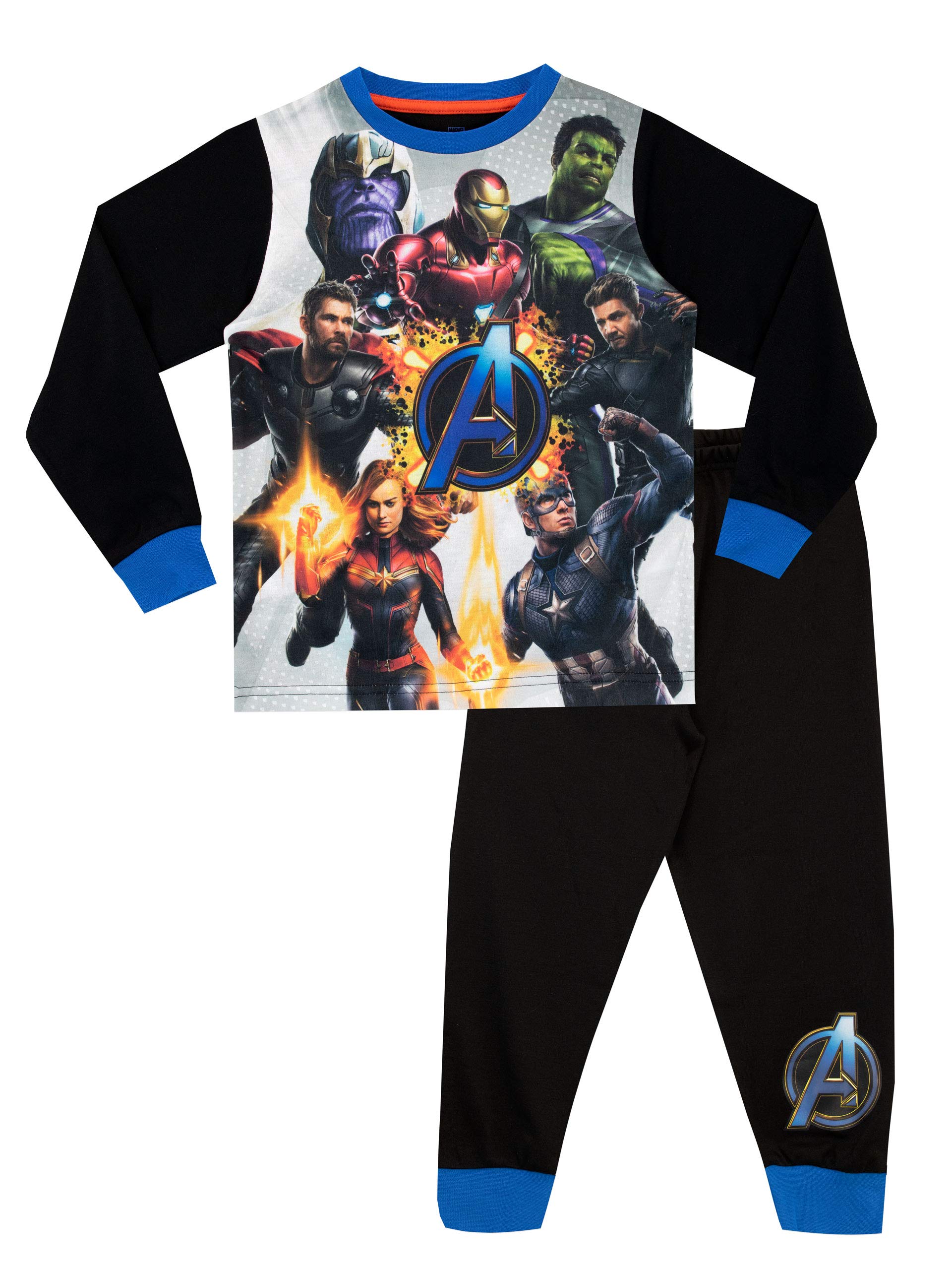 Marvel Boys Avengers Pyjamas Black Age 8 to 9 Years