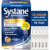 Systane PRO Preservative Free Eye Drops, 12 Hour Dry Eye Relief, 32 Vials