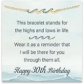 STORYJEWELLERY Wave Bracelet, Birthday Gifts For Women, Jewelry Present for Mom Daughter Sister and Female Friend, Christmas Gifts for Women