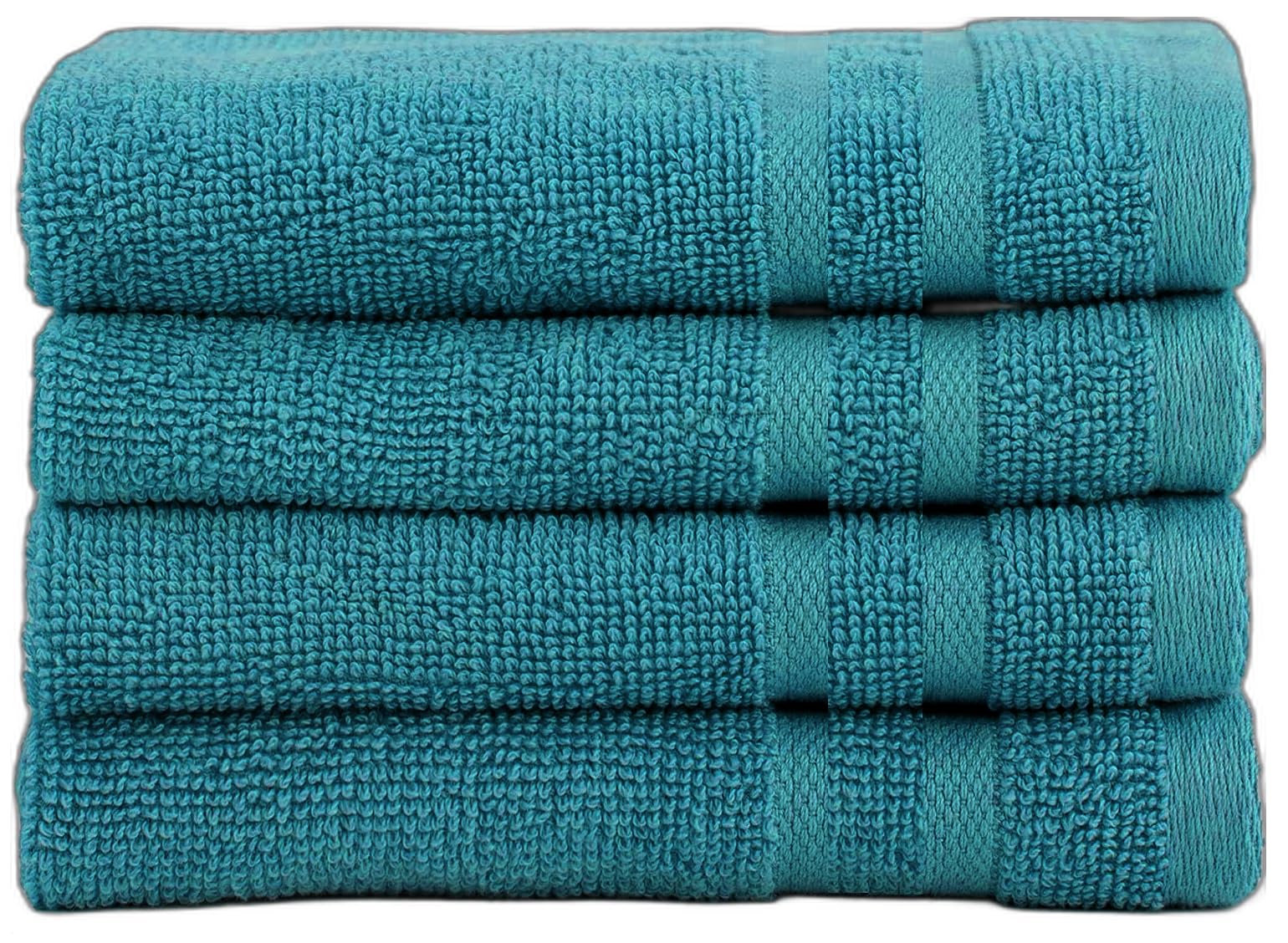 EDB 6-Piece Luxury Towel Set 100% Egyptian Cotton 2 Face Cloth, 2 Hand Towel, 2 Bath Towel Highly Absorbent Hotel Collection Towel Bale 800-GSM (Teal/Turquoise, 4 - FACE CLOTH)