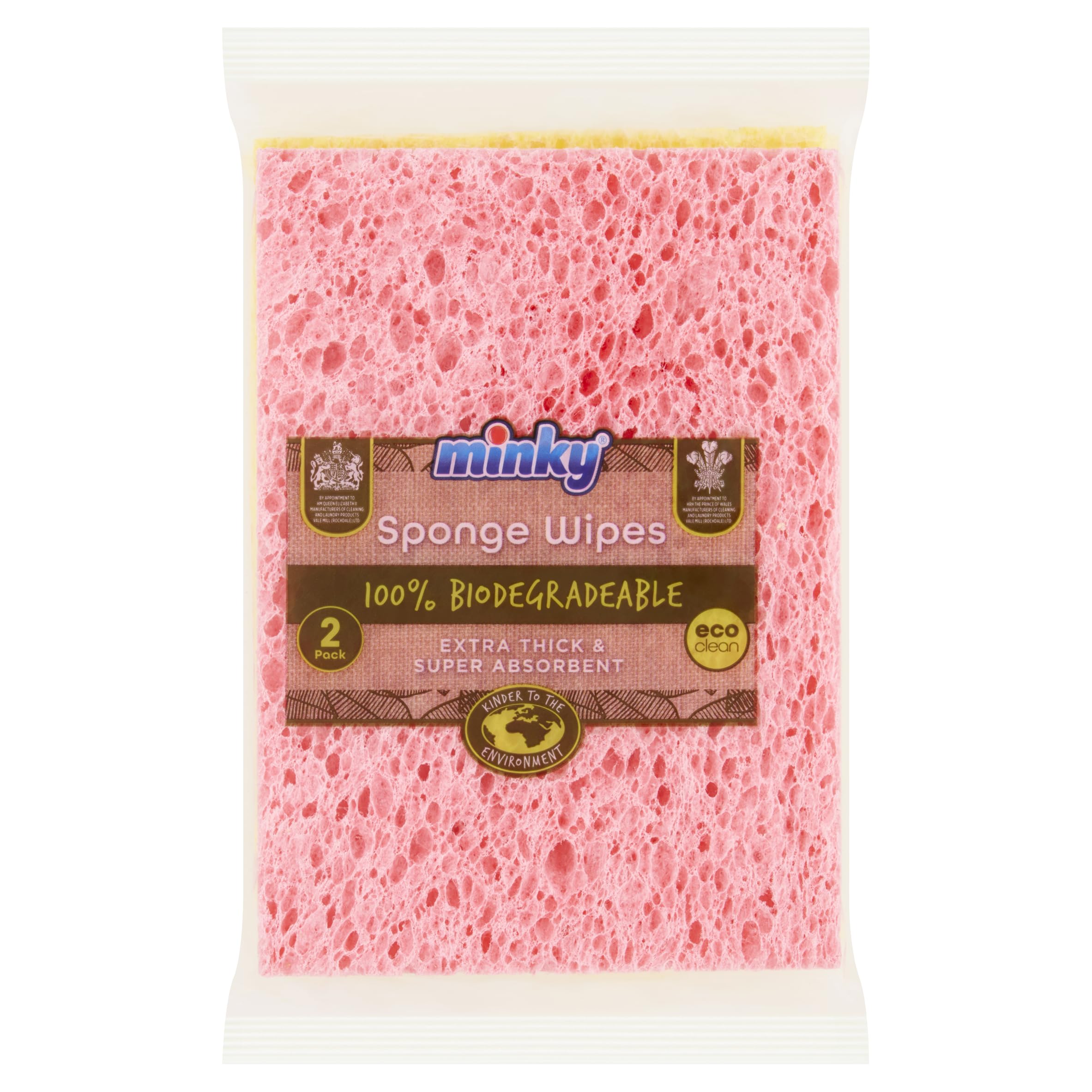 Minky Extra Thick Sponge Wipes (Pack of 2)