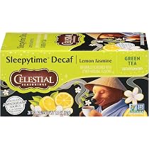 Amazon.com: Celestial Seasonings 綠茶,Sleepytime Decaf 檸檬茉莉,20 入