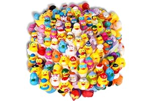 CICITOYWO Rubber Ducks Bath Toy in Bulk, Assortment Bath Ducks for Baby Kids, Pool Rubber Ducky Floater Bathtub Toys Party Fa