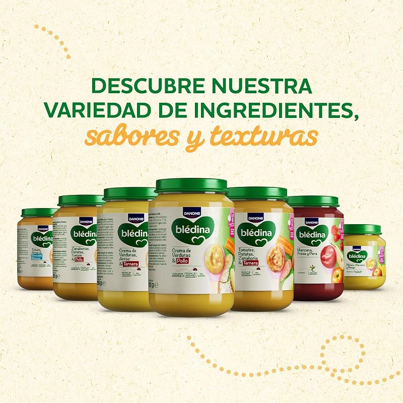 Frascos de tomates, batatas, cenouras e carne de vaca para bebés. Frascos Blédina sem sal ou açúcares adicionados e sem glúten. A partir dos 6 meses, embalar 6x200g — foto 8 de 8