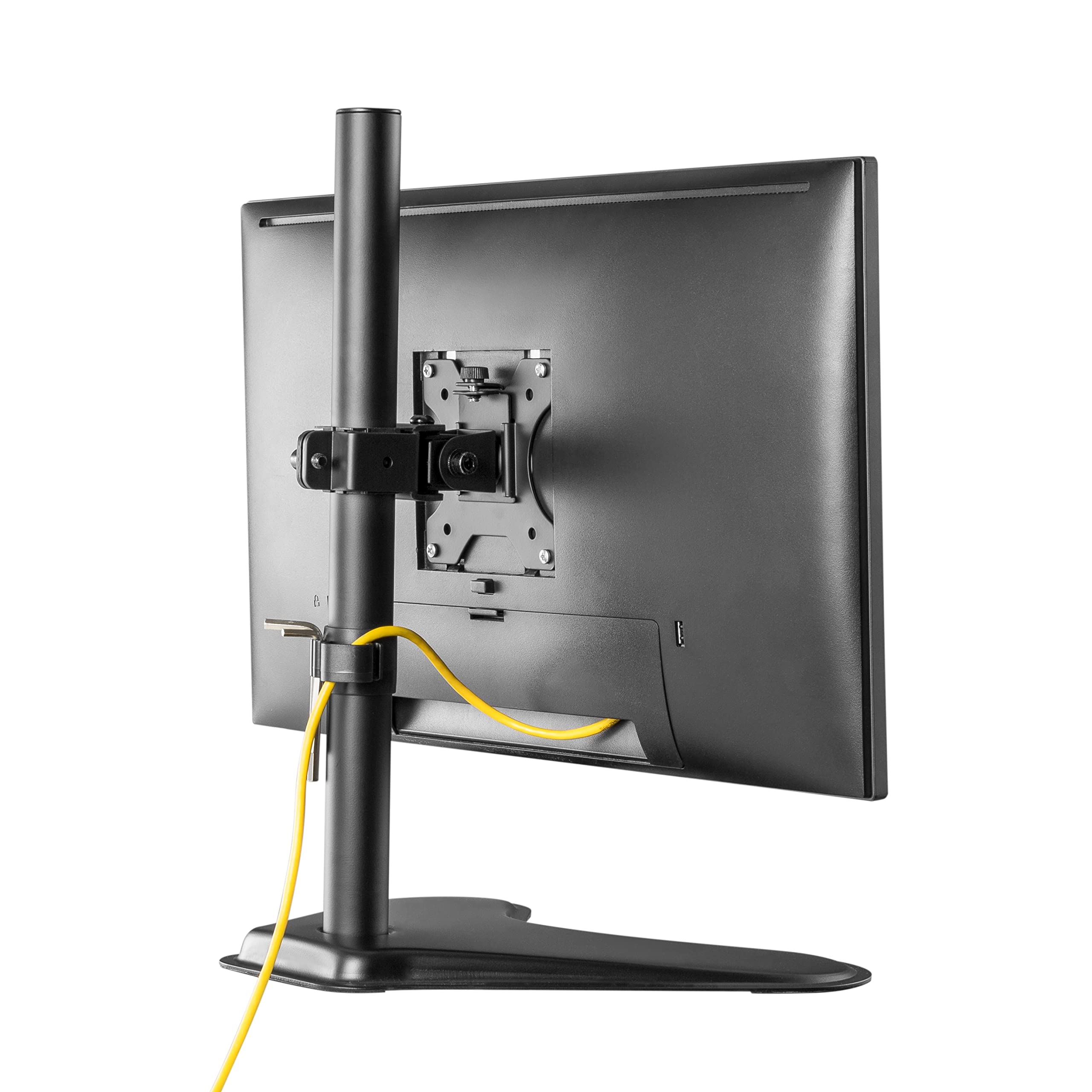 ProperAV Desk Monitor Mount with Free Standing Base 17" 19" 21" 22" 23" 24" 27" 32" VESA Max 100x100 Height Max 465mm