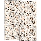 amepay Cute Owl Hand Towels - 2 Pack, 14.5" X 28",Soft Microfiber Polyester Animal Towel Set with Branch Woodland Pattern,for Retro Bathroom Kitchen Spa Hotel Decor Gifts Women Girls