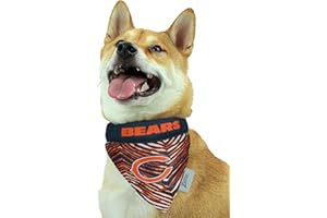 Zubaz NFL Team Reversible Pet Bandana for Dogs & Cats, Chicago Bears, Large/X-Large