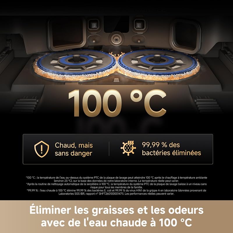 Matrix10 Pro Robot Aspirateur Laveur, Station Multi-serpillières